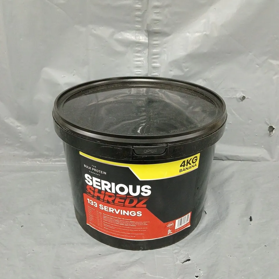 SERIOUS SHREDZ 4KG BANANA TUB - 133 SERVINGS 