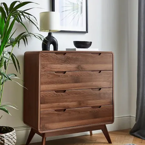OSLO 4 DRAWER CHEST IX658 WALNUT 899 X 480 X 219MM BOXED