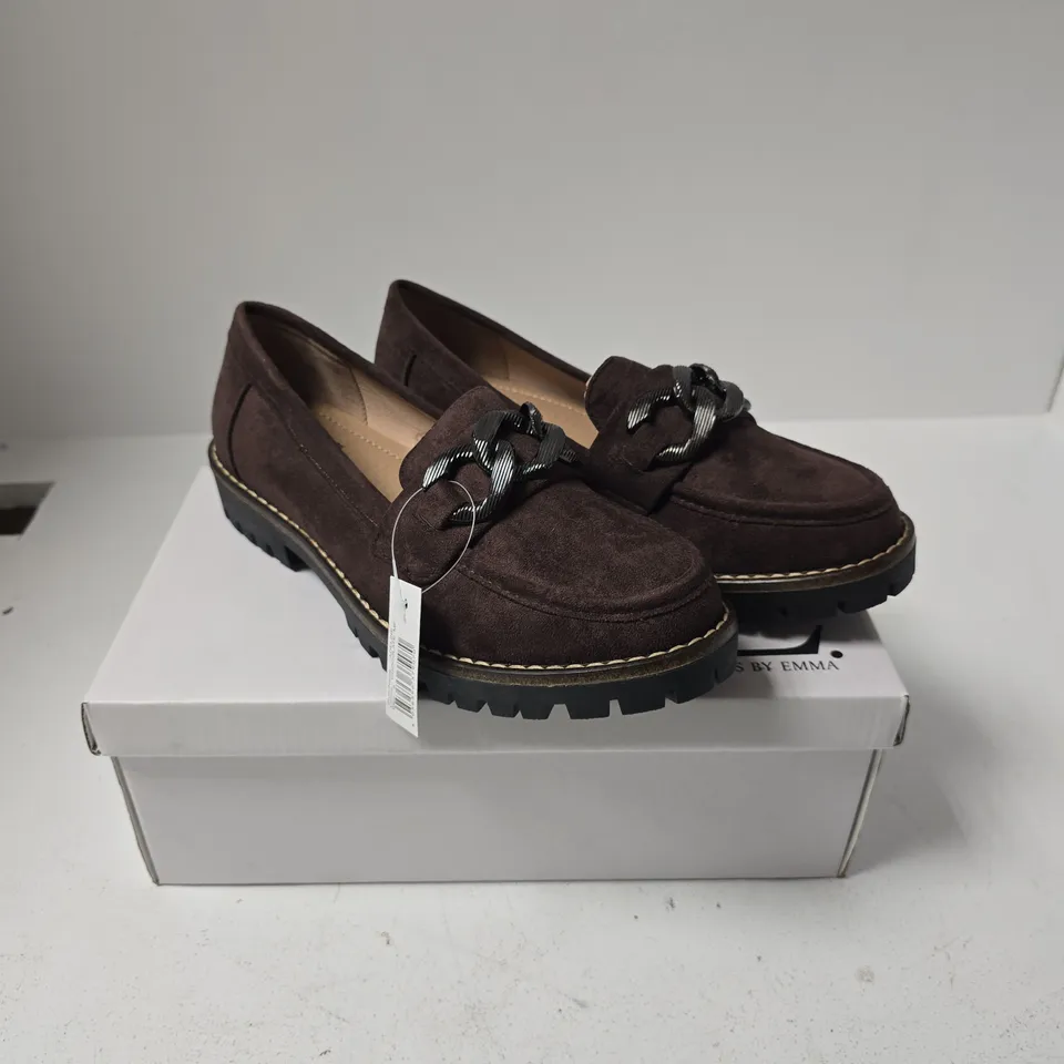 SHOES BY EMMA ADELINE CHOCOLATE MF LOAFERS – UK 5