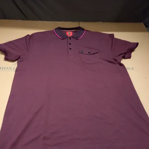 LUKE BURGHUNDY POLO SHIRT - XL