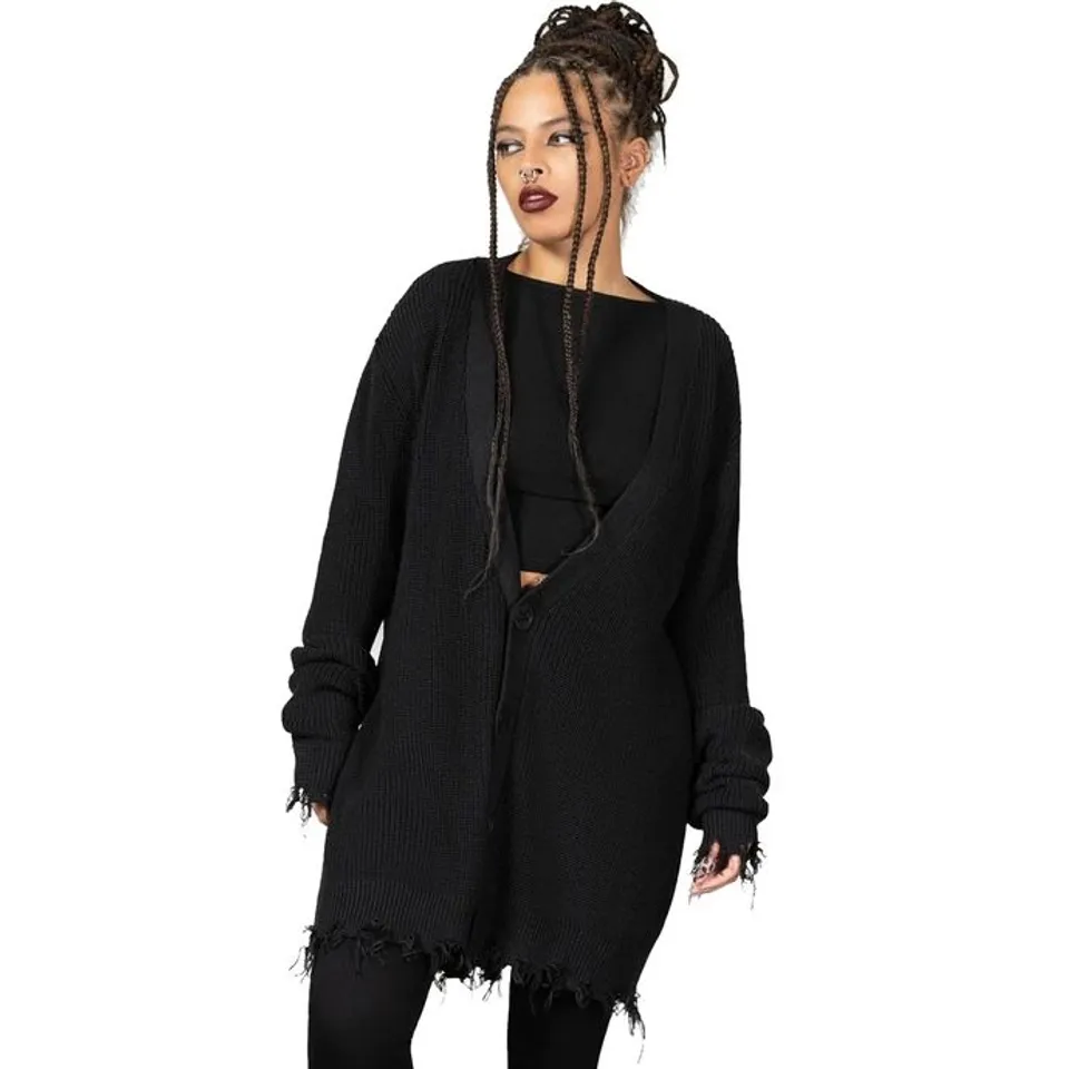 BRAND NEW KILLSTAR THE ANTISOCIALS CARDIGAN - BLACK - SIZE XS