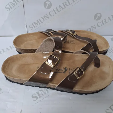 BROWN LEATHER STRAPS SANDALS