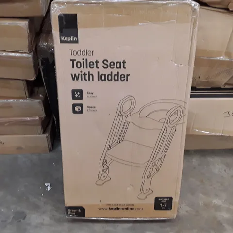 BOXED KEPLIN TOILET SEAT WITH LADDER - ASSORTED COLOURS 