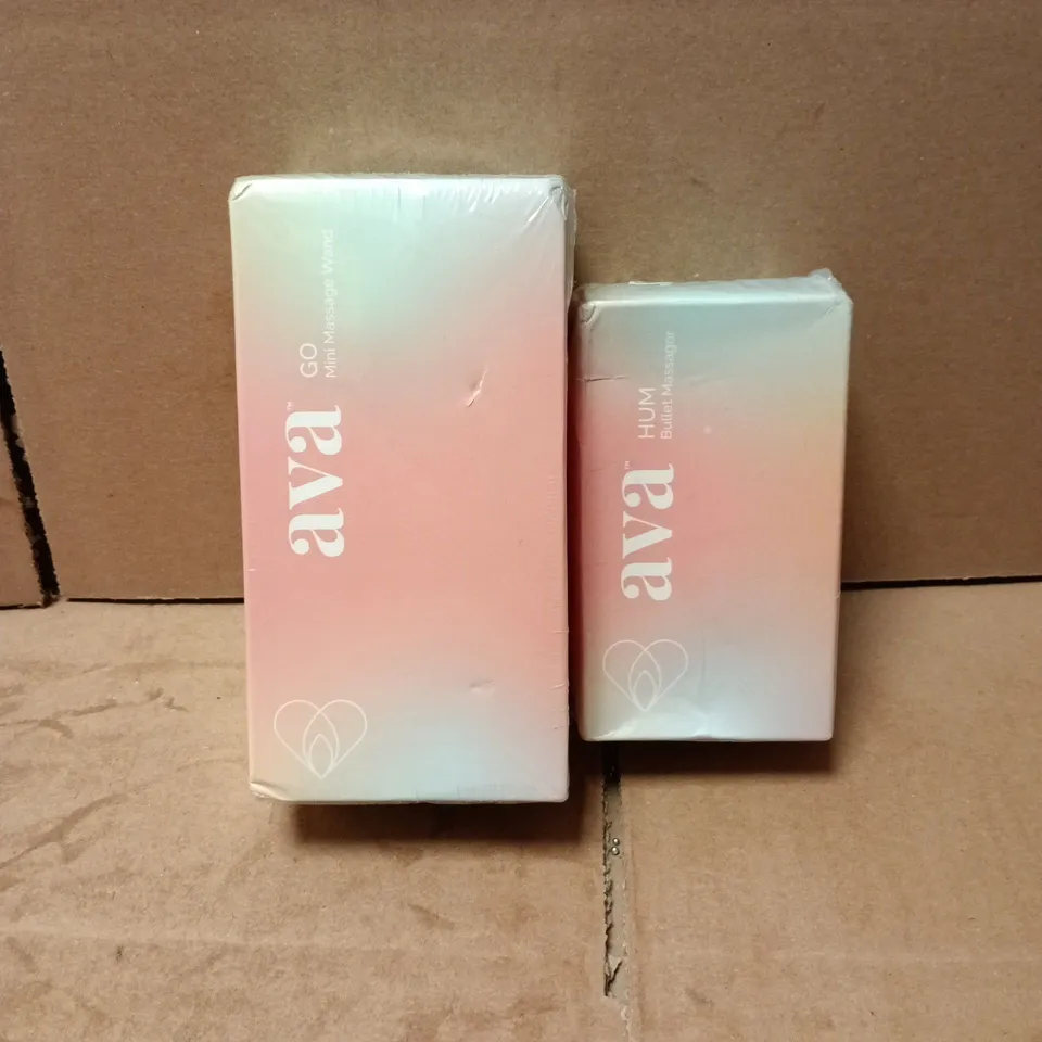LOT OF 2 SEALED AVA SEX TOYS INCLUDES MINI MASSAGE WAND AND BULLET MASSAGER