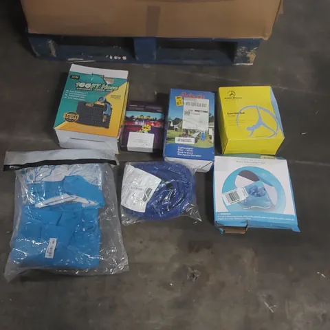 PALLET CONTAINING A LARGE QUANTITY OF ASSORTED HOSE PIPES, POOL INFLATABLES ECT