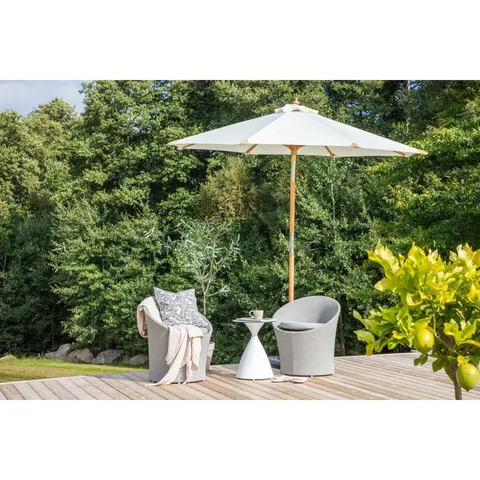 BOXED MALAYA 250CM PARASOL - WHITE (1 BOX)