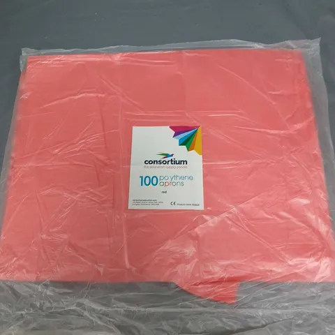APPROXIMATELY 10 PACKS OF POLYTHENE APRONS - 100 PER PACK