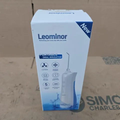 BOXED LEOMINOR PORTABLE ORAL IRRIGATOR IN BLACK