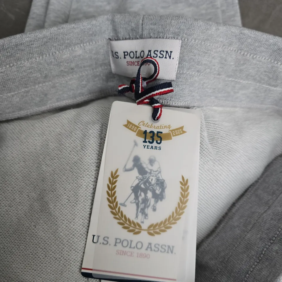 U.S. POLO ASSN. GREY POLO SHIRT – UK SIZE S – MID GREY MARL