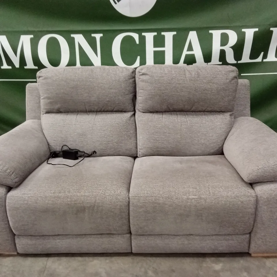 QUALITY DESIGNER ITALIAN MADE MORENO 2 SEATER MAXI FABRIC ELECTRIC RECLINER SOFA 