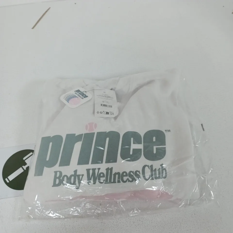 BOX OF APPROXIMATELY 15 ASSORTED CLOTHING ITEMS TO INCLUDE: PRINCE GRAPHIC JUMPER