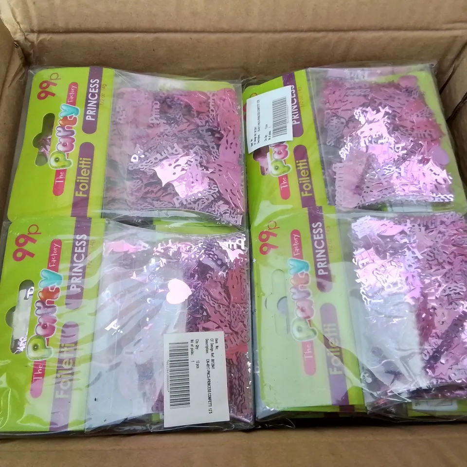 LOT OF 31 BOXES OF BRAND NEW PRINCESS CONFETTI - 144 PIECES PER BOX / APPROX TOTAL 4464