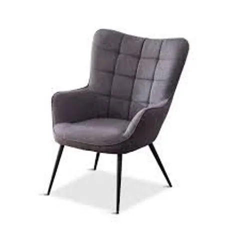 BOXED VERA OCCASIONAL CHAIR - CHARCOAL