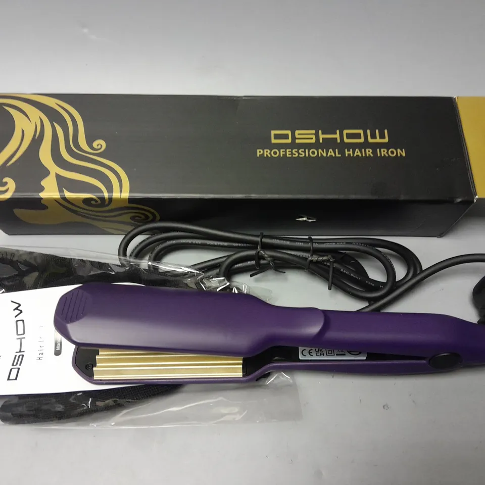 BOXED OSHOW PROFESSIONAL HAIR IRON - PURPLE