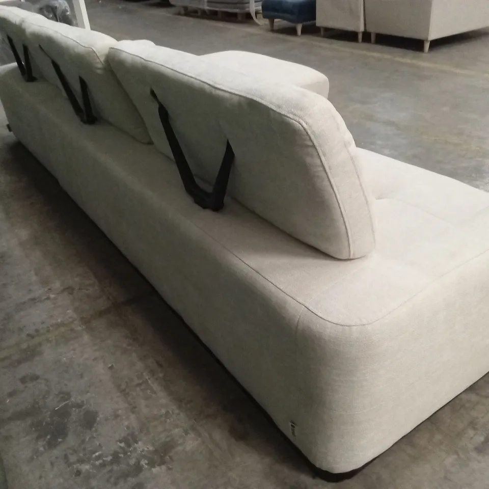 DANETTI COLTON RIGHT HAND CORNER CHAISE IVORY WOVEN CHENILLE RRP £2549