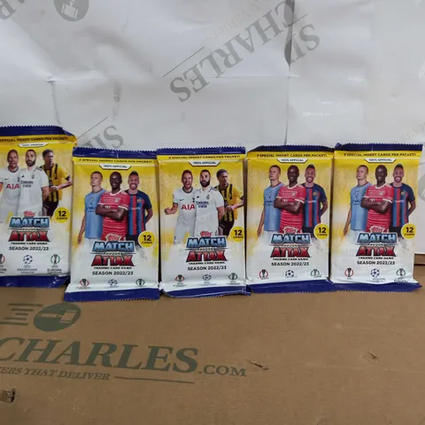 LOT OF 5 MATCH ATTAX TRADING CARD BOOSTER PACKS (2022/23)
