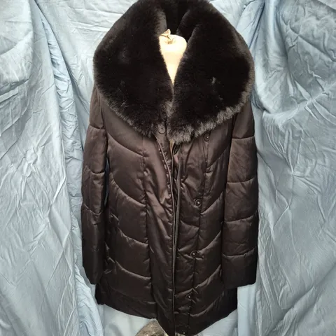 HOBBS LONDON SERENA PUFFER COAT – BLACK, UK 12