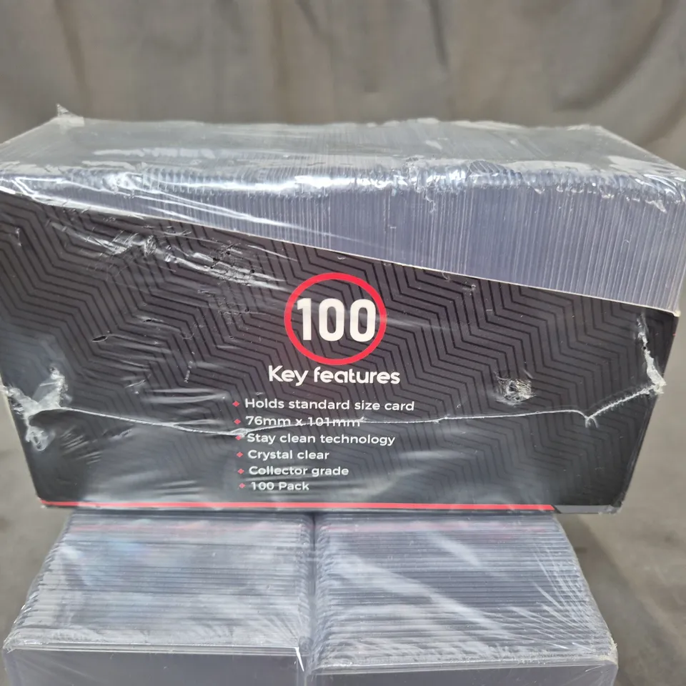 LOT OF 3 100-PACKS OF 3D PROTECT 3X4" STANDARD TOPLOADERS