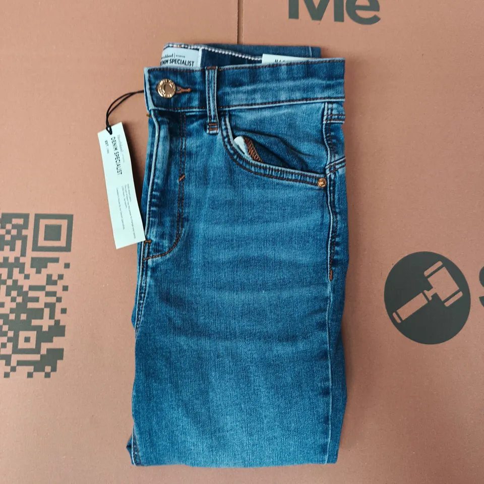 RIVER ISLAND DENIM SPECIALIST HIGH-RISE SKINNY JEANS IN BLUE SIZE 10R