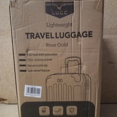 BOXED LUGG LIGHTWEIGHT TRAVEL LUGGAGE - ROSE GOLD