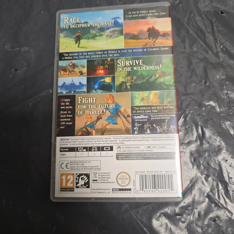 NINTENDO SWITCH THE LEGEND OF ZELDA BREATH OF THE WILD