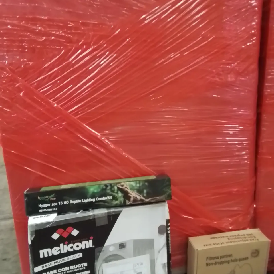 PALLET OF ASSORTED HOUSEHOLD GOODS AND PRODUCTS TO INCLUDE;BASE KITCHEN APPLIANCE TOOL,HULA RING,REPTILE LIGHTING COMBO KIT