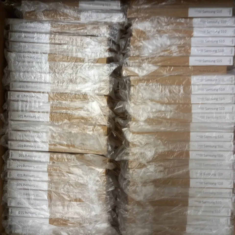 BOX OF 100 BRAND NEW GROOV-E SAMSUNG S10 BUMPER PHONE CASES IN BLACK 