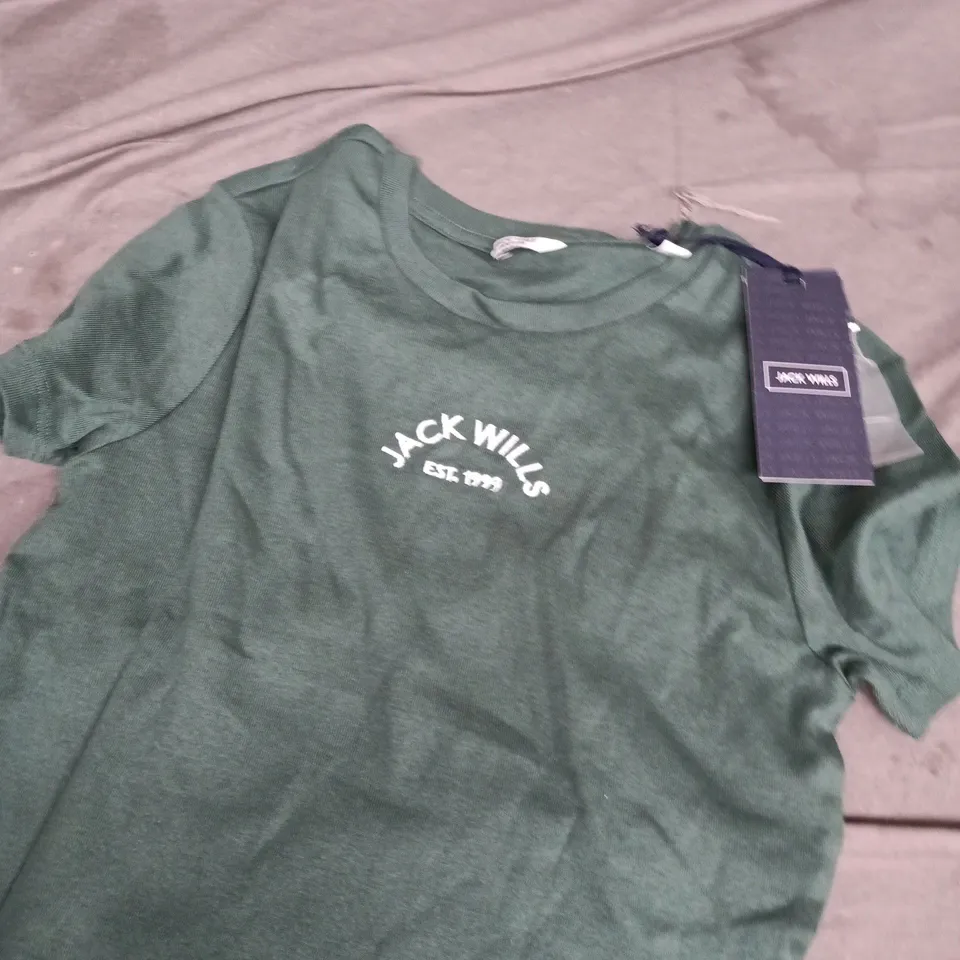 JACK WILLS CHILDRENS T-SHIRT – GREEN, UK 10 