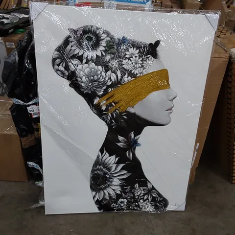 BOXED LARGE CONTEMPORARY WRAPPED CANVAS ART PIECE