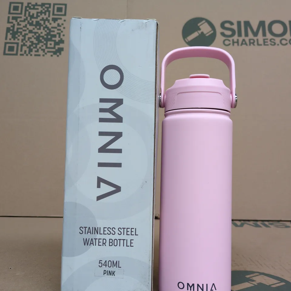 OMNIA STAINLESS STEEL WATER BOTTLE 540ML – PINK