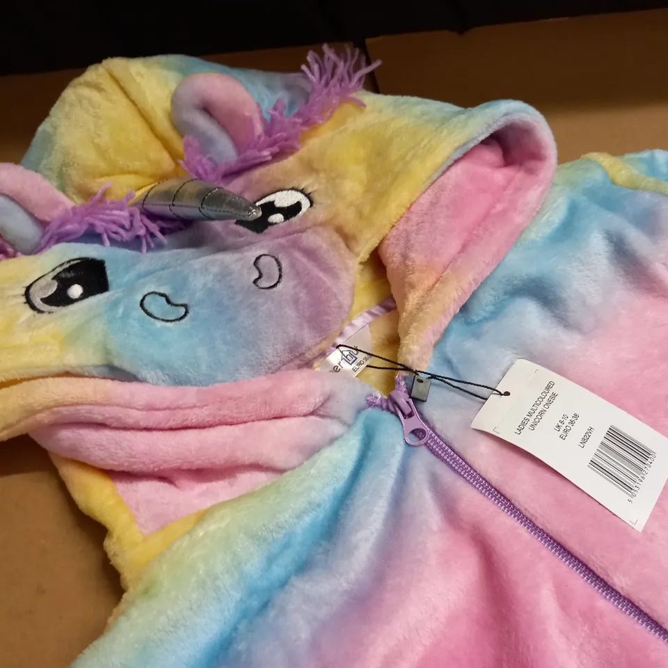 SLUMBER HUT LADIES MULTI UNICORN ONSIE - UK 8-10