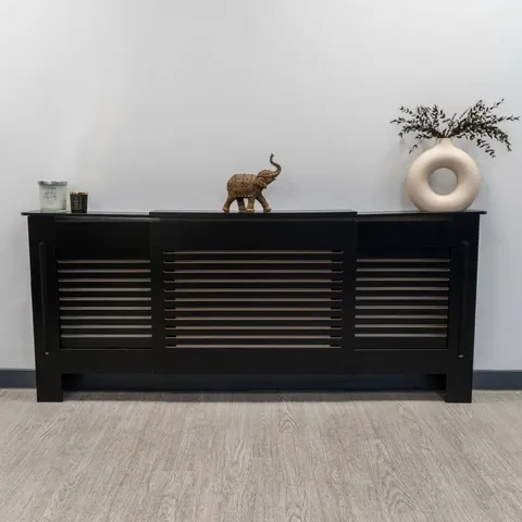 BOXED CHACON ADJUSTABLE RADIATOR COVER - BLACK (1 BOX)