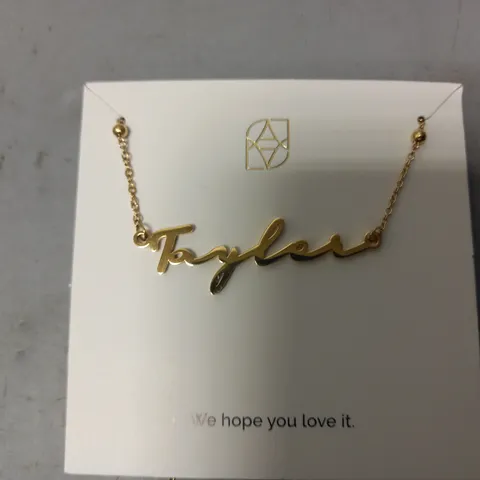 BOXED ABBOTT LYON CUSTOM NAME NECKLACE GOLD