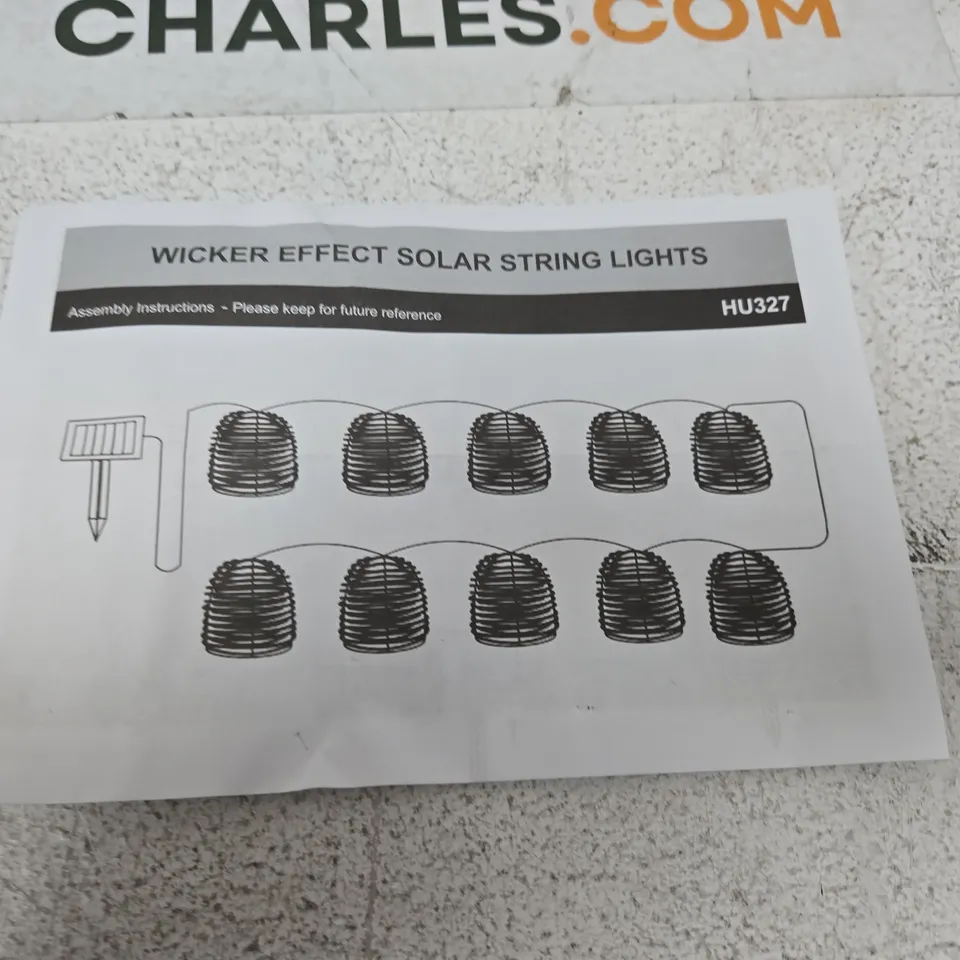WICKER EFFECT SOLAR STRING LIGHTS 