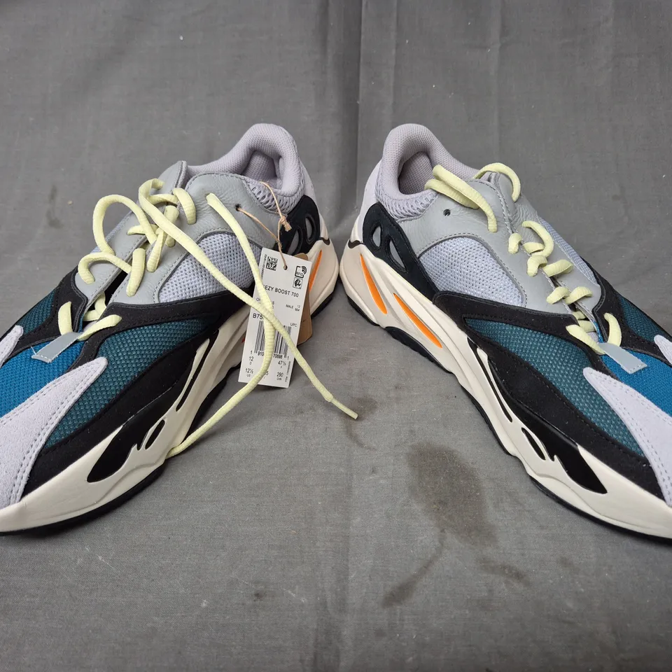 BOXED PAIR OF ADIDAS MEN'S YEEZY BOOST 700 SHOES IN MULTICOLOUR UK SIZE 12