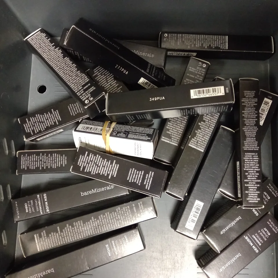 LOT OF APPROXIMATELY 20 BAREMINERALS LIP MAKE UP ITEMS