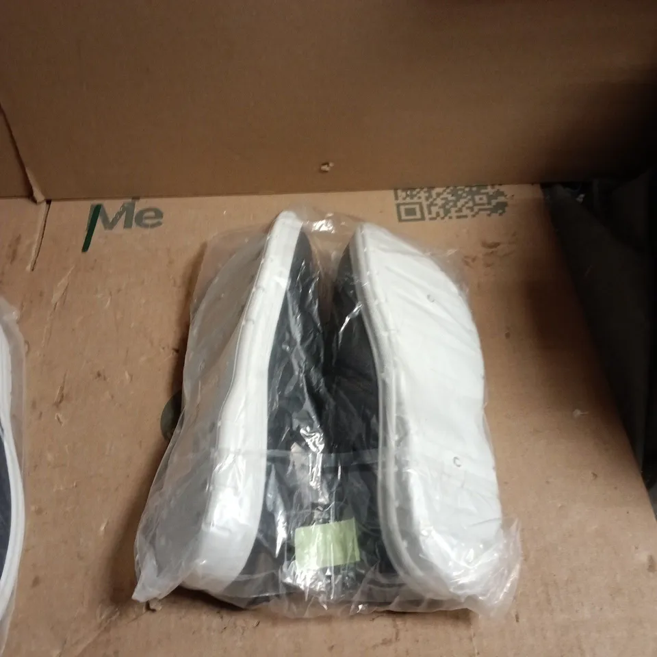 HOBOS  BLACK & WHITE SLIP-ON SNEAKERS - UK SIZE 10