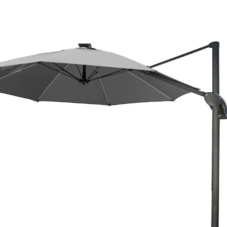 BOXED NORFOLK LEISURE ONE BOX 3M DARK GREY CANTILEVER PARASOL (1 BOX)