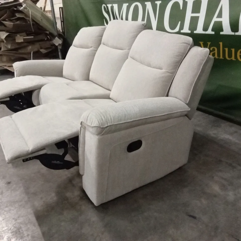 MIRO 3 SEATER MANUAL FABRIC RECLINER SOFA RRP £999