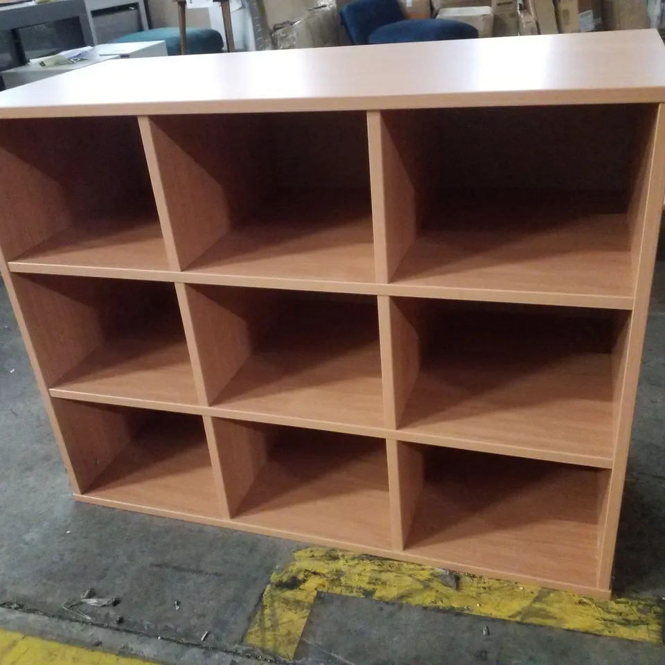 9 EXTRA DEEP BEECH MFC TRAY STORAGE UNIT WITH CASTORS 1030×453×792MM