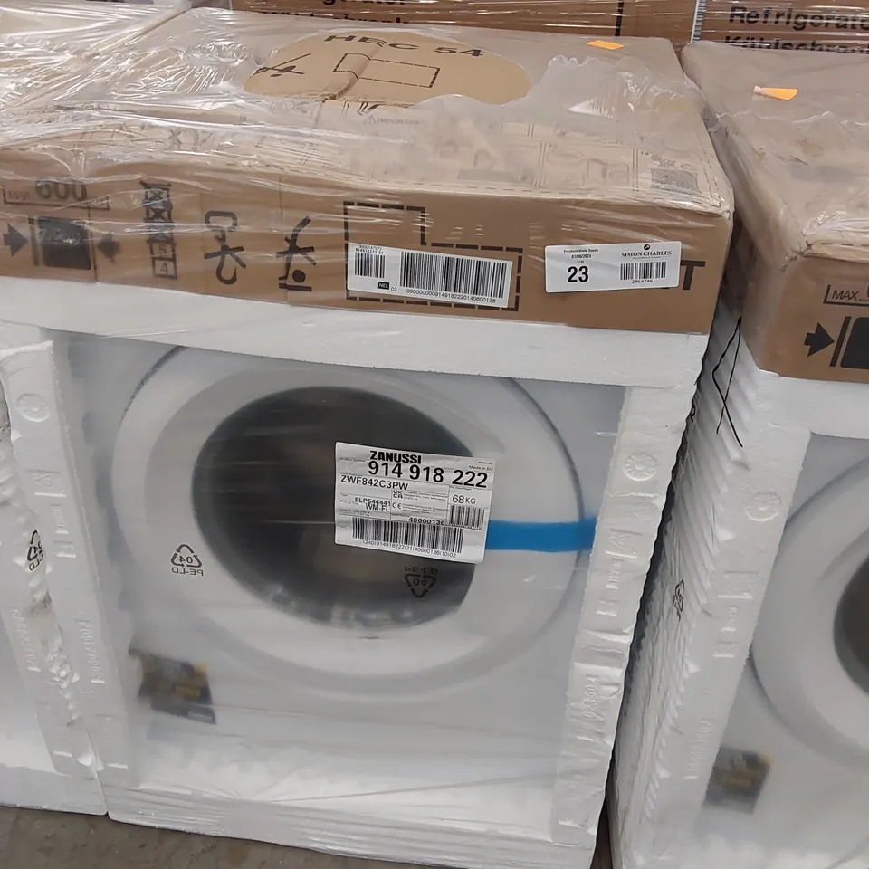 ZANUSSI ZWF842C3PW WASHING MACHINE, 8KG, 1400 SPIN, WHITE, C RATED