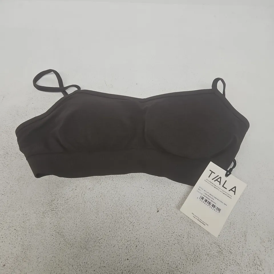 TALA SCULPT SEAMLESS BANDEAU BRA – ESPRESSO BROWN – SIZE M