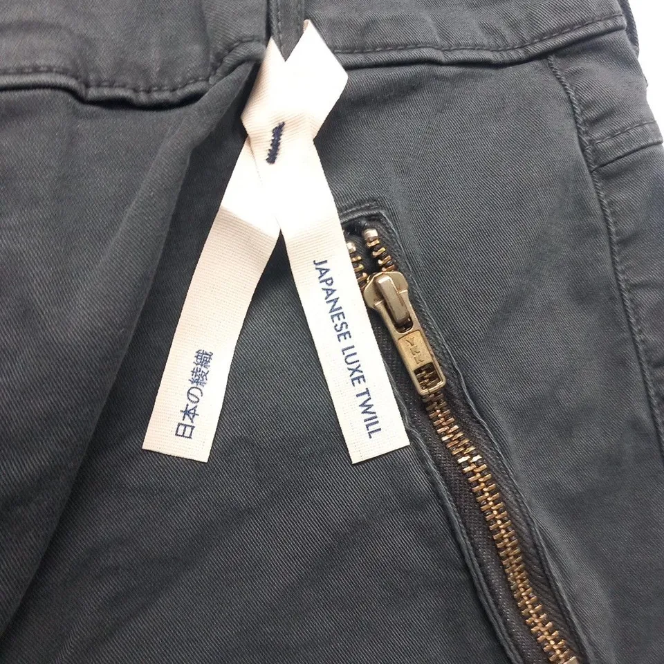 J BRAND AGNES WORN SHARK LOW RISE MODERN MOTO ZIP SKINNY LEG TROUSERS SIZE 32