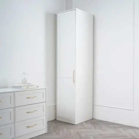 BOXED AYDON WHITE 1 DOOR WARDROBE - WHITE
