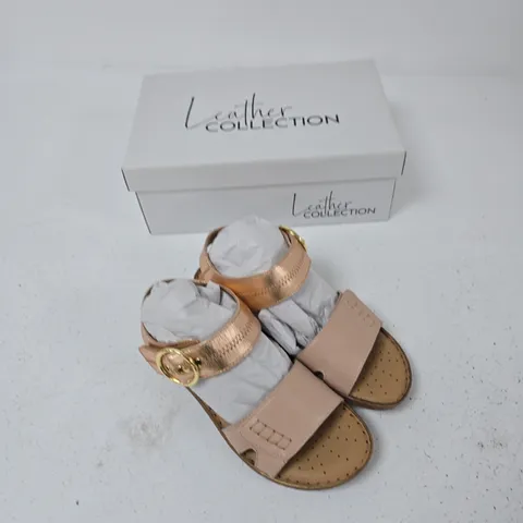 LEATHER COLLECTION NATASHA PINK SANDALS – UK SIZE 4
