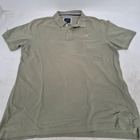 CREW CLOTHING COMPANY POLO SHIRT – OLIVE GREEN – UK XL