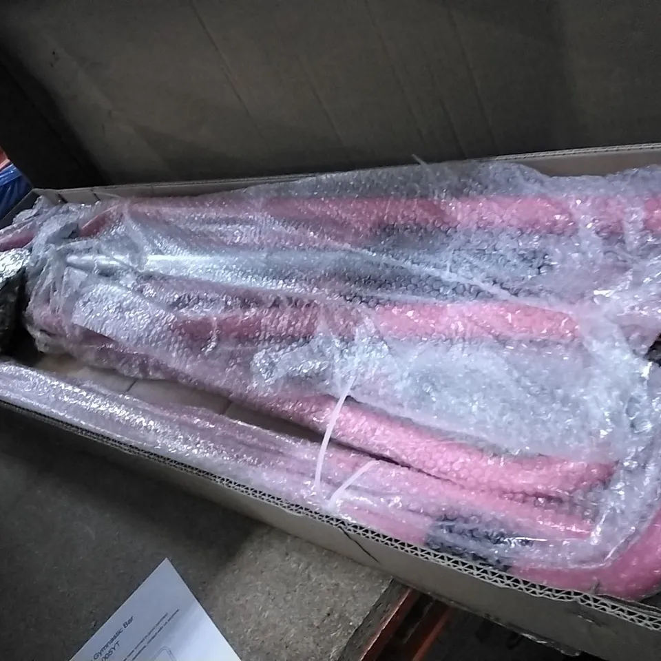 BOXED CHILDREN'S FOLDING GYMNASTIC BAR PINK