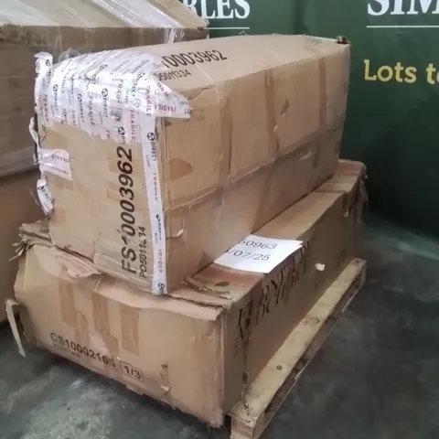 PALLET OF ASSORTED INCOMPLETE SOFA PARTS 