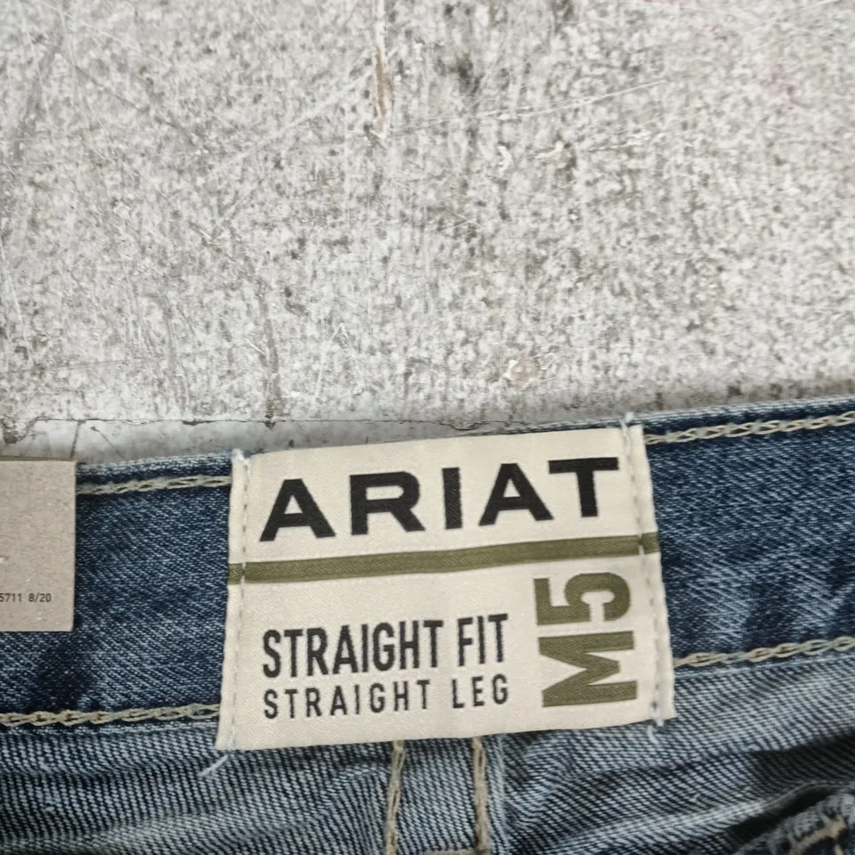 ARIAT M-SERIES M5 STRAIGHT FIT JEANS – UK 35, INSEAM 34, GAMBLER WASH
