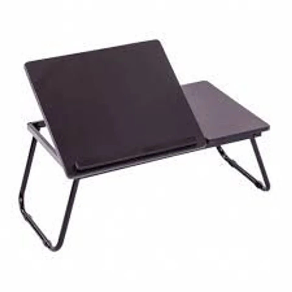 BOXED BLACK PORTABLE FOLDING LAPTOP NOTEBOOK TABLET COMPUTER TABLE DESK STAND